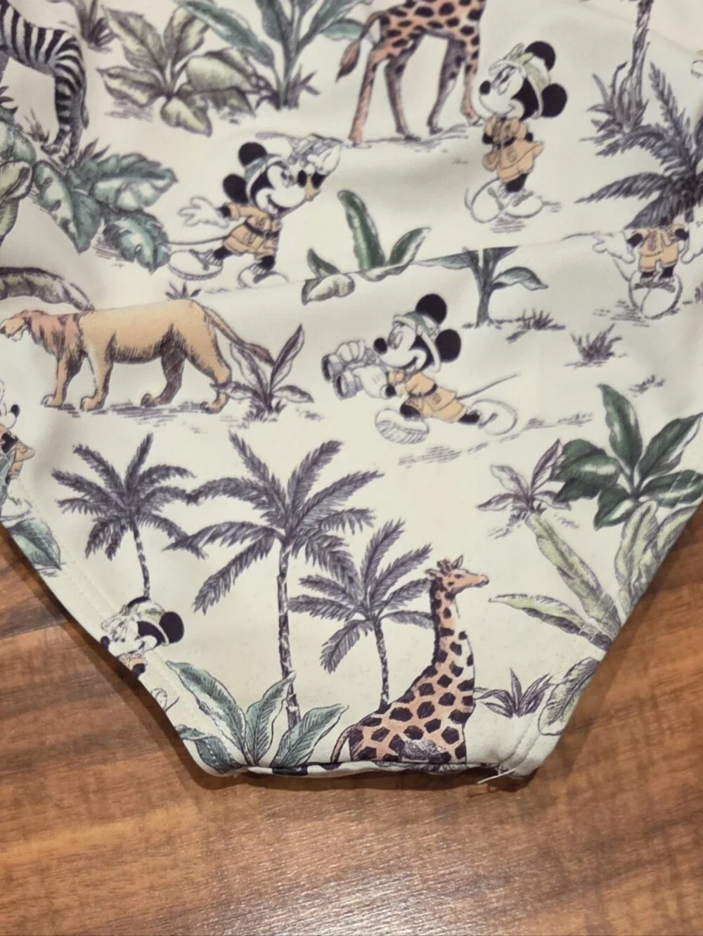 Janie and Jack X Disney Cream Tropical Animal Print One-Piece Swimsuit